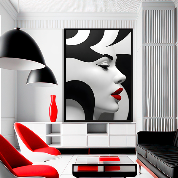Quadro Decorativo Batom Vermelho