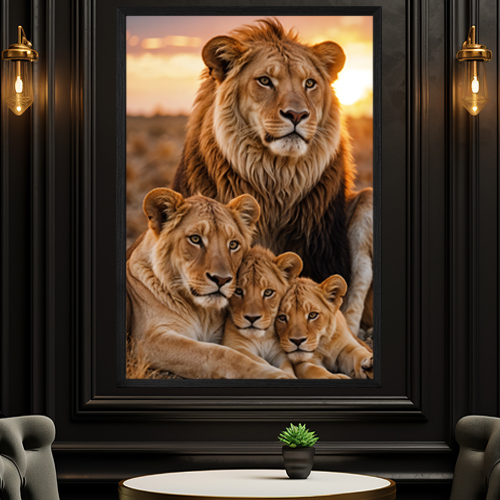 Quadro Família Leões