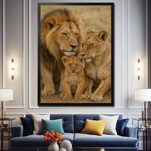 Quadro Família Leões